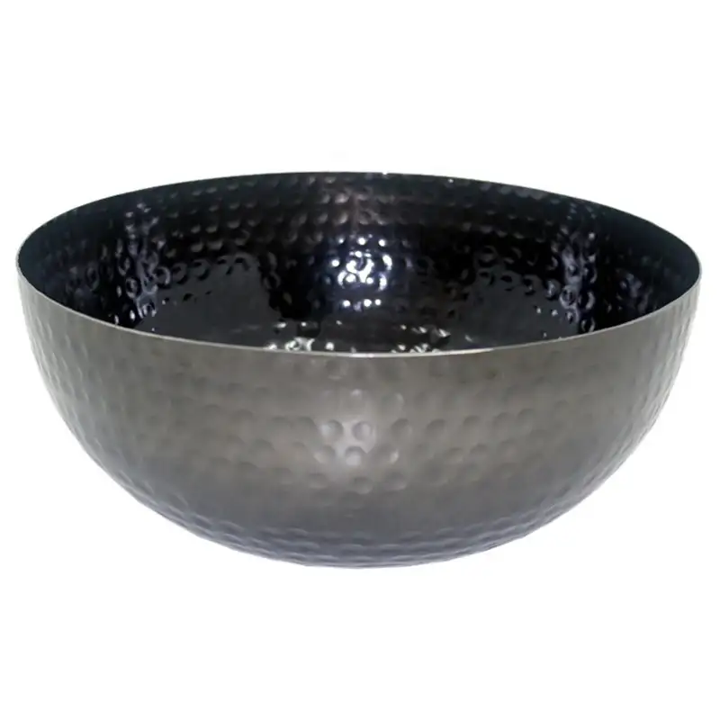 도매 대량 주방 블랙 니켈 알루미늄 럭셔리 서빙 금속 그릇 현대 디자인 샐러드 혼합 과일 수프 그릇