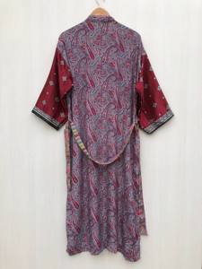 Kimono largo bordado en seda personalizado, estilo hippie, para el verano, estilo bohemio, para la playa, para cubrir el bikini, para mujeres de talla grande. - Product Image 2