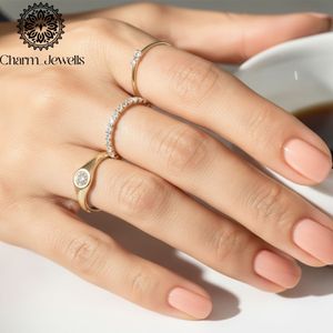 Bague Éternité en Moissanite Charm Jewels, Coupe Coussin, Sertissage à Griffes, Certifiée IGI, Or Massif 18K, Style Classique pour Femme - Product Image 5