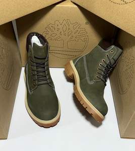 Bottes de neige Western pour hommes en cuir véritable respirant, imperméables, antidérapantes, confortables, à lacets, toutes saisons - Product Image 3