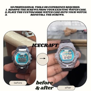 Boîtier de montre de luxe en acier inoxydable avec diamants Moissanite VVS, boîtier de remplacement pour montre, fournisseur d'usine - Product Image 1
