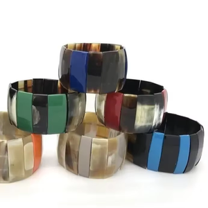 Joyería de Moda Ecológica Hecha a Mano, Artesanía Natural, Brazalete de Cuerno de Búfalo, Nuevo Diseño Romántico para Bodas, Artesanía Moderna con Forma de Luna Creciente - Product Image 1