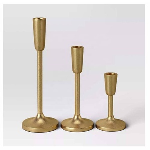 เชิงเทียนทองเหลืองโบราณลายดอกไม้คู่ งานแฮนด์เมด ขายดี เหมาะสำหรับตกแต่งงานแต่งงานและงานเลี้ยง - Product Image 4