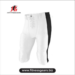 JUST FITNESS GEARS Men's American Football Jersey Pants Set Purple Sublimated Moisture Wicking V-Neck Short Sleeve Mesh Uniform - Product Image 2