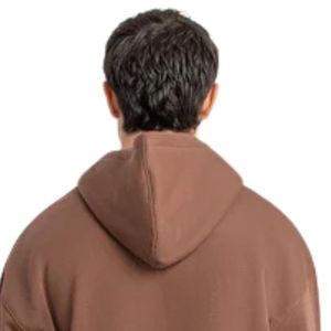 Sweat à capuche décontracté pour homme en molleton marron avec impression en relief sur le devant, style streetwear et sportswear, OEM ODM - Product Image 5