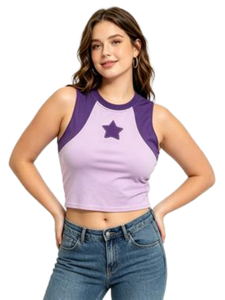 Débardeur côtelé basique pour femme à double doublure, fines bretelles non réglables, sans manches, blanc - Product Image 2