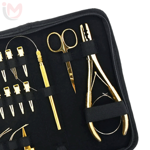 Kit d'outils pour extensions de cheveux : pinces métalliques, ciseaux, outil à boucles, ensemble de retrait de micro-anneaux - Product Image 3