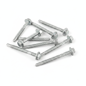 Self-Drilling <b>Screws</b> Washer Head Zinc/Hot-Dip <b>Galvanized</b> Carbon Steel Metric/Inch Standard Deep Coarse Thread Full-Length Class - Product Image 1