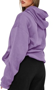 Sweat à capuche oversize décontracté et confortable pour femme, couleur unie, service OEM, best-seller, fabriqué en usine au Bangladesh, meilleur prix - Product Image 4