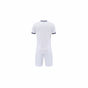 Conjunto de Camiseta de Fútbol Blanca con Cuello en V para Hombre, Manga Corta, Poliéster que Absorbe la Humedad, Diseño Degradado, Ajuste Regular para Todas las Temporadas - Product Image 3