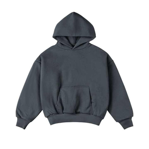 เสื้อฮู้ดดี้ผู้ชายไซส์ใหญ่ สีพื้น ผ้าฝ้ายเฟรนช์เทอร์รี่ สวมใส่สบาย มีกระเป๋า เหมาะสำหรับใส่ในฤดูใบไม้ร่วง - Product Image 1