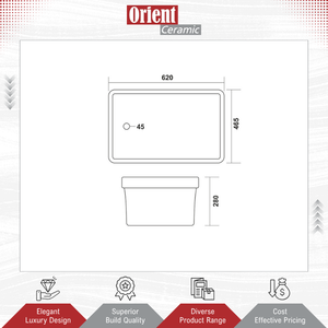 Proveedor Profesional que Vende Lavabos de Cerámica Blancos Rectangulares de la Mejor Calidad para Uso en Laboratorio a un Precio Accesible - Product Image 2