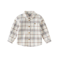 T-shirt pour enfants en coton biologique, chemise à manches longues boutonnée pour enfants, chemise à carreaux personnalisée pour enfants, vêtements écologiques pour enfants