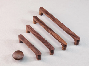 Bûche couleur porte d'armoire en bois poignée de garde-robe moderne Simple tiroir en bois massif de Falak World Export - Product Image 4