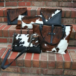 Bolso Tote Clásico de Cuero con Pelo, de Cuero Genuino, Estilo Vintage, Gran Capacidad, Portátil, para Llevar al Hombro - Product Image 2