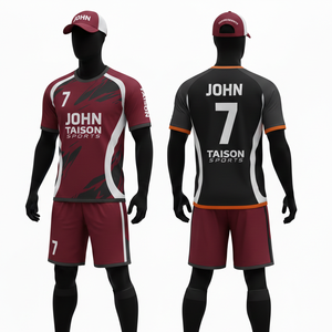 Uniforme de handball pour hommes, 180 GSM, polyester interlock premium, design jaune et noir, logo personnalisé par sublimation, uniforme de handball - Product Image 4