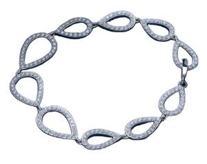 Moissanite Pulsera de plata esterlina Pera Estilo Moissanite Pulsera Mujer Regalo DE BODA Pulsera - Product Image 2