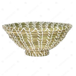 PEDESTAL Single Tier Flower Shape Rattan Seagrass Serving Tray <b>Kitchen</b> Display Home Dcor Fruit Serving Storage - Product Image 5