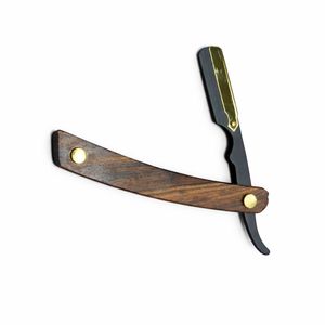 Rasoirs droits de barbier à manche en bois - Product Image 5