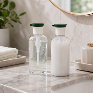 Botella Redonda de PETG con Bomba de Espuma, 100ml, 150ml, 200ml, 250ml, 300ml, Transparente, Verde, para Cuidado Personal, Fábrica en Vietnam - Product Image 3