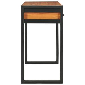 Scrivania per Computer in Legno di Teak e Compensato, 100x40x75 cm, Elegante Scrivania Alta 75 cm - Product Image 4