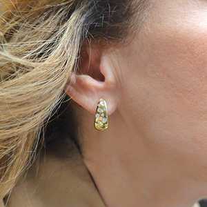 ต่างหูเพชรทรงห่วงแบบฝังเพชร งานสั่งทำ ทองคำแท้ 14K 18K ขนาดเล็ก ดีไซน์เรียบหรู ประดับด้วยเพชรแล็บโกรว์ ราคาโรงงาน - Product Image 4
