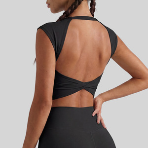 Top Corto Personalizado para Mujer, Chaleco Deportivo sin Mangas, Top de Yoga y Fitness, Estilo Y2K, Ropa Deportiva, Fabricante Mayorista - Product Image 1