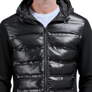 <b>Mens</b> <b>Lightweight</b> Hybrid Quilted Funnel Neck <b>Jacket</b> Technical Insulated Warm Outdoor Casual <b>Jacket</b> for Winter Travel Hiking - Product Image 3