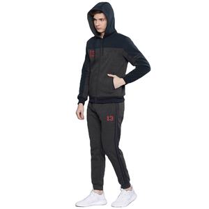 Ensemble de jogging avec Logo brodé pour homme, survêtement en coton à fermeture éclair, couleur unie, taille personnalisée, pour l'hiver - Product Image 2