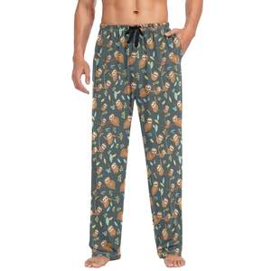 Pyjama d'été pour homme en coton à carreaux, taille élastique, léger, respirant, grande taille, vêtements de nuit, vêtements de maison - EN PROMOTION - Product Image 3