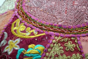 Almohada de suelo Boho Cojín de suelo redondo Funda de cojín de meditación púrpura - Product Image 5