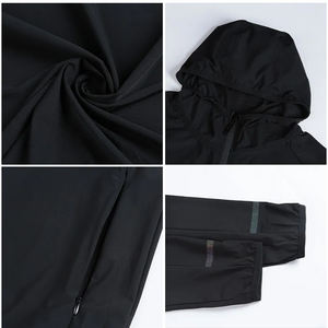 Conjunto de Chaqueta Cortavientos y Pantalón para Correr y Senderismo al Aire Libre, con Cierre Completo, Ligero, para Entrenamiento, Ropa Deportiva Reversible al por Mayor - Product Image 4