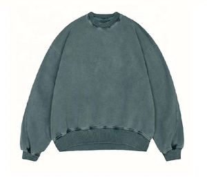 Ensemble de vêtements de sport unisexe 100% coton 465GSM, polaire épaisse, lavé à l'acide, jogging personnalisé de haute qualité, sweat à capuche d'hiver - Product Image 6