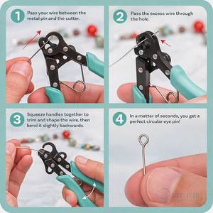 One Step Stainless Steel Looper Pliers 15mm Loop Maker Tool for Jewelry Making Trim Create Consistent Loops for 24-18 Gauge Wire - Product Image 5