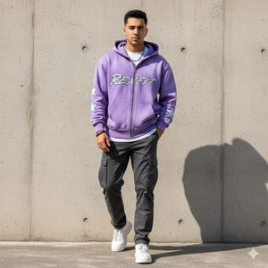 Sudadera con capucha y cremallera personalizada al por mayor, de alta calidad, 100% algodón, felpa francesa, con apliques de diamantes de imitación y bordados. - Product Image 3