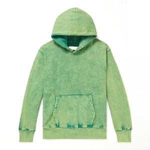 Hot Selling Custom Distress Patch Acid Wash Winter Eco-Friendly Hoodie Sweatpants Set 100% Cotton Flared Anti-pilling Breathable - Product Image 4
