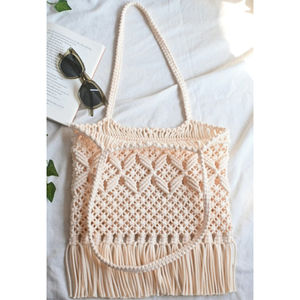 Sac fourre-tout rayé tissé pour femme, sac de plage à fermeture ouverte, grande capacité, sac à bandoulière souple pour l'été, en promotion - Product Image 4