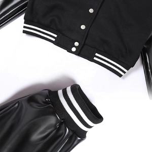 Chaqueta de béisbol para mujer, chaqueta universitaria para mujer con manga larga, chaqueta con letras bordadas de lana y poliéster de primera calidad para mujer - Product Image 6