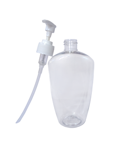 Pompe distributrice de liquide rechargeable en PP vierge avec système Twist-lock, impression numérique et plastique PET pour shampoing, désinfectant, après-shampoing - Product Image 1