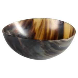 Bol en corne de buffle naturelle polie, motif tourbillonnant rond, pièce maîtresse décorative - Product Image 3