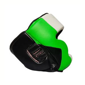 Protège-tête de boxe en PU vert et blanc avec protection nasale, amorti haute densité, best-seller pour l'entraînement - Product Image 3