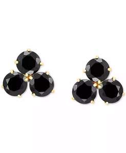 Pendientes Onyx Trillium Flower Stud en Oro 14k | Macy's - Product Image 3
