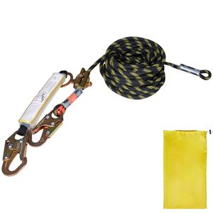 Corda di Sicurezza Verticale 0,55FT X 50FT in Poliestere per Coperture, Tensione di Rottura 30 KN, Fibbia a Linguetta, Protezione Anticaduta per Acciaio - Product Image 1