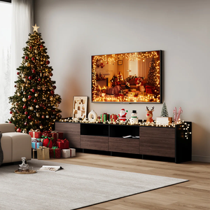 Muebles para TV de madera de mango para sala de estar y dormitorio de Vietnam, diseño moderno, gestión de cables, amplio almacenamiento, muebles para el hogar independientes - Product Image 6