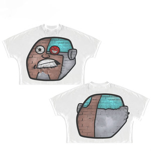 Camiseta corta blanca de algodón premium de 240 GSM con estampado gráfico, logotipo personalizado DTG, estilo streetwear, camiseta corta de algodón para mujer - Product Image 2