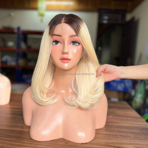 Lace <b>Front</b> <b>Wig</b> Virgin Vietnamese Hair Products Dark Root Blonde Baby Hair Transparent Swiss Lace Human Hair <b>Wigs</b> - Product Image 2