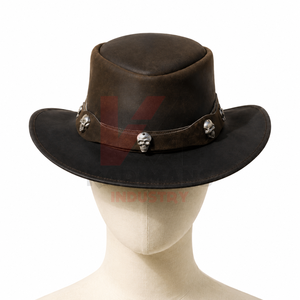 Sombreros Vaqueros de Cuero Genuino Personalizados, Estilo Western de Ala Ancha, Sombreros de Rodeo, Suministro al por Mayor con Marca Privada OEM para Importadores Globales - Product Image 1