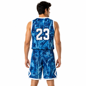 Ensemble d'uniformes de basketball réversibles en gros, maillots et shorts de basketball personnalisés avec logo pour hommes, jeunes, équipes scolaires et clubs - Product Image 2