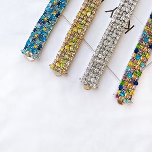 Bracelet classique de mariée en laiton plaqué rhodium avec CZ multicolores bleu aqua, personnalisable, unisexe, LAVINA Anniversaire - Product Image 4