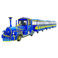 Tren sin rieles para exteriores, sistema de transporte de pasajeros para parques temáticos infantiles, alto estándar de seguridad